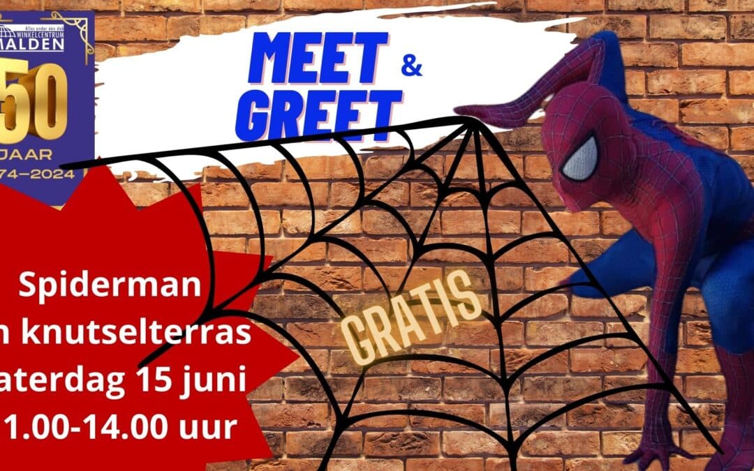 Meet & Greet Spiderman winkelcentrum Malden 15 juni 2024
